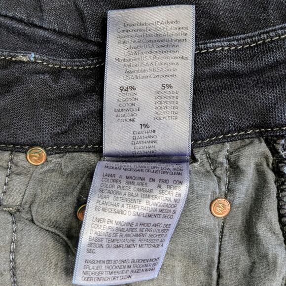 Mother Jeans Looker Womens 28 Charcoal Black Skinny High Waist Coffee Tea or Me - Picture 11 of 12